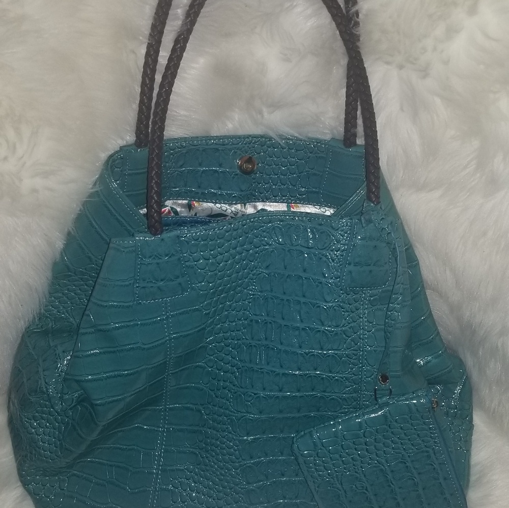 Big Buddha faux croc shoulder bag